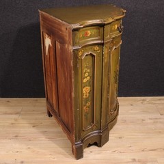 Painted lacquered corner cupboard furniture sideboard venetian style 20th cent