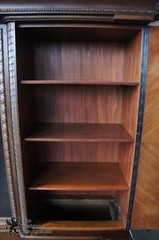 Massive Antique Renaissance Revival Walnut Carved Knockdown Bookcase Armoire