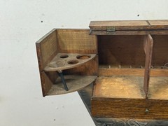 Antique Oak Apothecary Doctor travel cabinet with equipment 1890 medical