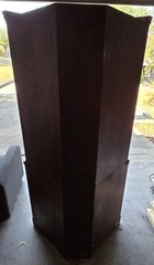#305 MAH Drexel Antique Mahogany Wood Corner China Cabinet Curio Drawers Storage
