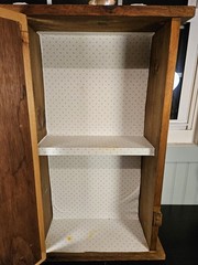 Vintage Wooden Cupboard Cabinet Hand Painted Floral Bathroom Storage
