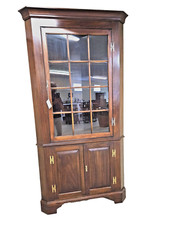HENKEL HARRIS CORNER CABINET MAHOGANY 12 PANES