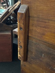 ANTIQUE MINIATURE CHILDS PRIMITIVE WOODEN STEP BACK CUPBOARD KITCHEN PANTRY