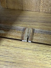 Vintage Mid Century Eppco Enterprises Teak Tambour Slide Door Wall Mount Cabinet