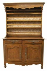 Antique Cupboard, Display, Vaisselier Louis XV Style Fruitwood, 1800s, Handsome!