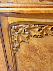 antique french art nouveau liquor cabinet burled elm curio cupboard 1920