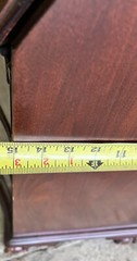 Antique Mahogany Chippendale Drop Front Secretary Desk 4 Serpentine Drawers Key