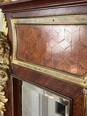 French Ormolu Inlaid Marquetry Vitrine