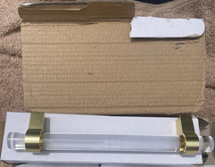 Gold & Clear Cabinet pulls with Mounting Hardware