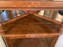 Fabulous Antique Victorian Oak Corner China Cabinet