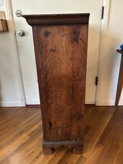 Antique Solid Walnut 1 Door 3 Shelf Spaces Perfect Size Cabinet For Any Room