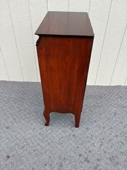 Antique Mahogany Sheet Music Cabinet with Carved Details