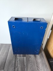 Vintage Metal 2 Drawer Index Card File Cabinet, Unbranded, Shabby Paint blue