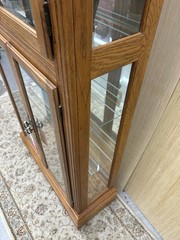 63691 Oak Curio China Cabinet With Light