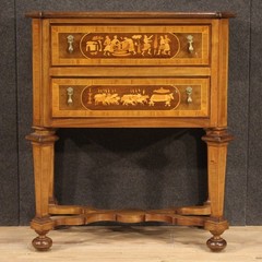 Commode style antique Louis XIV 900 furniture inlaid wood dresser 20th century