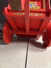 Handcrafted Costa Rican Oxcart with Painted Folk Design