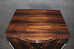 Custom-Made French Macassar Ebony Ruhlman Style Art Deco Bar or Media Cabinet