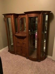 Antique English Barber Cabinet