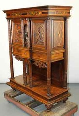 Antique Cabinet, French Renaissance Revival, Wine Cabinet, 19th C 1800s