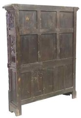 Antique Cupboard, Gothic Revival, Carved Oak, Credence, Foliates, 1800s!!