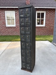 Antique Post Office Boxes Metal Cabinet Vintage United States P.O. Box 16 Door