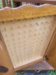 Vintage Wall Hanging Solid Wood Spool Sewing Thread Cabinet Cupboard Storage