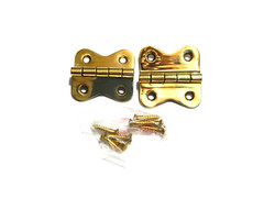 Hoosier Cabinet Hinge For Upper Door Polished Solid Brass Pair