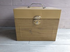 Rare Vintage Square Shaped Metal Box Large File Box Recipe