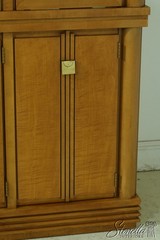 53388: HICKORY WHITE Biedermeier Style Satinwood China Cabinet