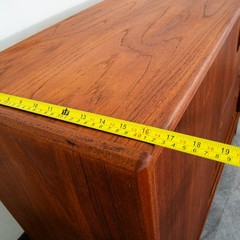 Mid Century Danish Modern Credenza Highboard Bar Sideboard Denmark Teak Drawers