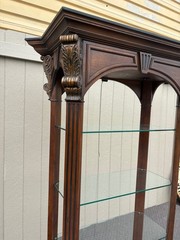 67659 Elegant Neoclassical Display Curio Cabinet with Glass Shelves