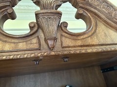 Luxurious antique furniture cupboard wood TV cabinet 4 drawers Marge Carson