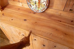 Antique Knotty Pine Hutch Cabinet Or Welsh Dresser