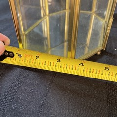 Vintage Metal, Glass, and Clear Back Octagonal Curio Cabinet Display Case