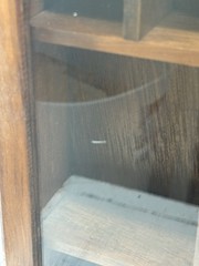 VTG Enesco Personal Collection Wooden Curio Cabinet Shadow Box 17″ SEE DESC