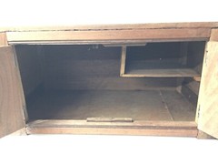 Antique Vintage Farmhouse Wood 2 Door Cabinet Shabby Chic Small 22″ x 12″ x 10.5