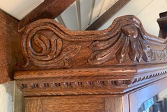 Fabulous Antique Victorian Oak Corner China Cabinet
