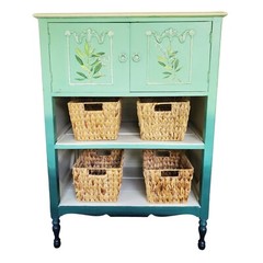 Antique Hand Painted Dresser Cabinet Nursery Boho Cottagecore French Antique