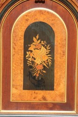 Spectacular Walnut Victorian Credenza Cabinet with Fabulous Marquetry Inlay