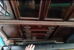 Antique cherry American drew hutch/ china cabinet/federal style
