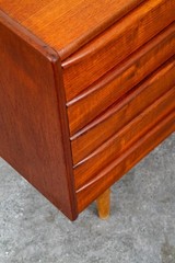 Mid Century Danish Modern Chest of Drawers Dresser Teak Vintage Locking 5 Mcm