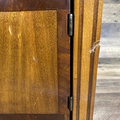 Antique Wood Cigar Humidor Copper Lined Humidor Elegant Cabinet *Read*