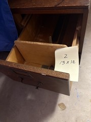 1910 Arts & Crafts large oak file cabinet 78″ tall x 40″ wide x 26″ deep