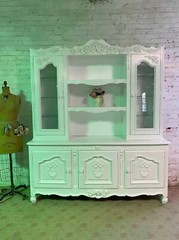 Painted Cottage Shabby Chic French Provincial China Cabinet