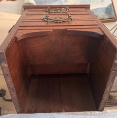 Antique Mahogany 2 Drawer Tabletop Correspondence Cabinet Desk Chest c1900 Wood