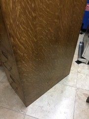 Rare Antique Macey Tiger Oak Metal Four Drawers File Cabinet Metal Body !