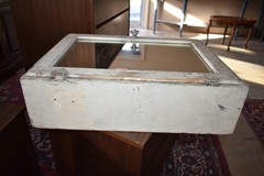 Shabby Chic Primitive Painted Wood Wall Medicine Cabinet Cupboard Mirror Door