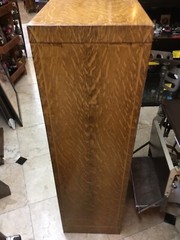 Rare Antique Macey Tiger Oak Metal Four Drawers File Cabinet Metal Body !