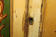 Antique French Countryside Painted Cabinet Hutch Armoire