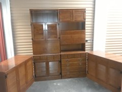 Vintage furniture – Ethan Allen Custom Room Plan maple cabinet suite (1950’s)